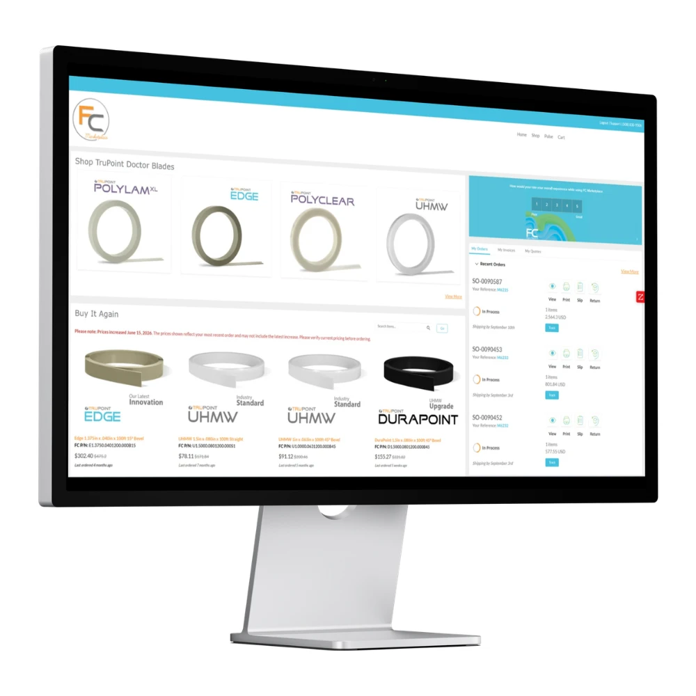 FC Marketplace online store for ordering TruPoint doctor blades